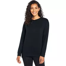 Orvis Blusa Tipo Túnica De Manga Larga Para Dama Negro Xl