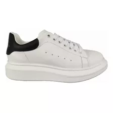 Tênis Casual Elegante Alexander Mcqueen Em Couro Legitimo