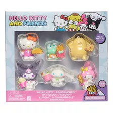 Hello Kitty Set De Seis Figuras Coleccionables Hkt0143