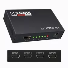 Splitter Hdmi 1x4 Activo 4 Salidas Tv Led Lcd 1080p Hd