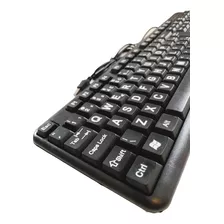 Teclado C/ Letras Grandes Silencioso P/ Idosos E Baixa Visão