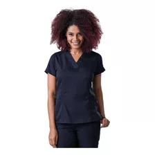 709 - Scrub Blusa Feminina Com Decote V Plus Size