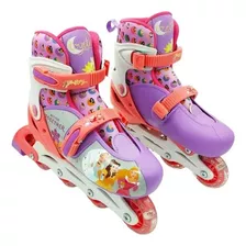 Patines Disney Princesas Linea Patin Ajustable Luz En Rueda