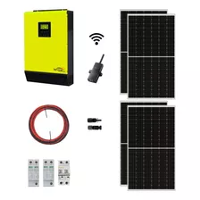 Kit Solar Hibrido Sin Baterías Inversor 2kw 6kwh Día Renogen