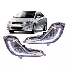 Neblineros Led Hyundai Accent 2012-19 Kit Completo