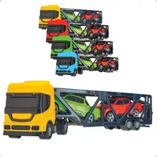 Caminhão Cegonheira 1 Carreta / 2 Carrinhos Brinquedo Bstoys