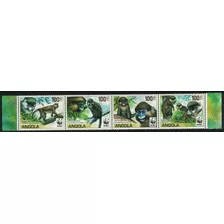 2011 Wwf Fauna - Monos Macacos- Angola (sellos) Mint