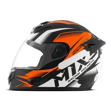 Capacete Masculino Fechado Mixs Mx2 Storm Fosco Cor Laranja-fosco Tamanho Do Capacete 56