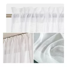 Cortinas En Voile Rustico Blanco Tiza 260x230 X2 Paños Juego