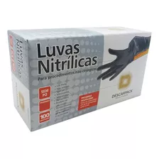 Luva Descartável Nitrilica Limpeza Multiuso Cx 100 Uni Full