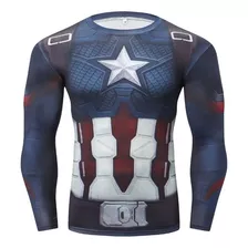 Polera Compresión Capitán América Avengers Vengadores