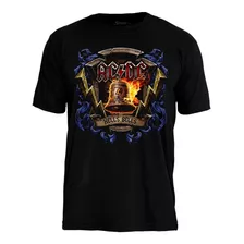 Camiseta Acdc Hells Bells Oficial Licenciada Stamp Original 