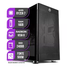 Pc Gamer Mancer, Ryzen 7 5700g, A520m, 16gb Ddr4, Ssd 240gb