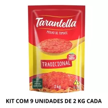 Molho De Tomate Tradicional Tarantella Kit 9 Un De 2 Kg Cada