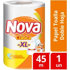 Toalla De Papel Nova Clasica Rollo Xl 1 Un 45 Mt