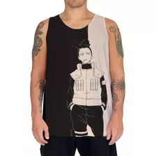 Camiseta Regata Personalizada Anime Naruto Shikamaru Nara 01