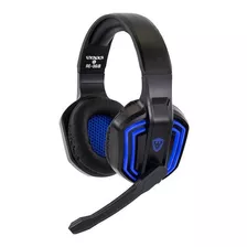 Fone De Ouvido Headset Gamer Sate Preto/azul Ae-361b