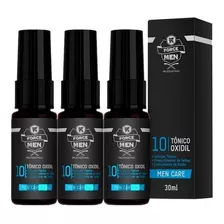 Crescer Barba E Cabelo Tônico Oxidil Force Men 3 Unidades