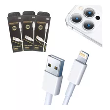 Cabo Usb Lightning Turbo Carregador Kit 3un Revenda 1 Metro