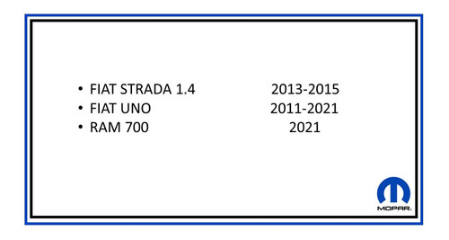 Tapa De Punterias Fiat Uno Strada 2011-2021 Ram 700 1.4 2021 Foto 2