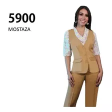 Conjunto Chaleco Y Pantalon Beige Mujer Uniformes