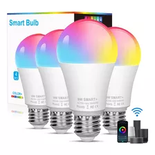 4 Pcs Focos Led Inteligente Wifi Rgbcw Con Alexa Google Home