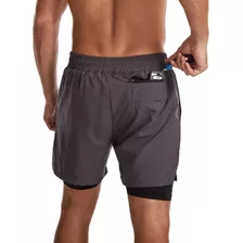 Pantalones Cortos De Running Transpirables 2 En 1 De Secado