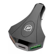 Carregador Veicular Triplo Turbo Tank - Usb E Tipo C - Gshield