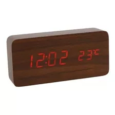 Relógio De Mesa Digital Data/hora Temperatura Led Sensor