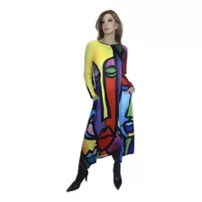 Vestido Rocco Asd-039p Picasso Talles Del S Al 2xl