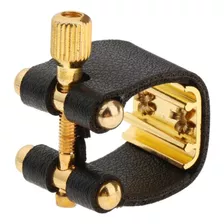 Braçadeira De Couro Para Sax Tenor Ou Clarinete Músico Pro