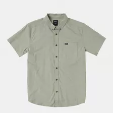 Camisa M/c Rvca Thatlldostretwvtp Verde Claro Hombre