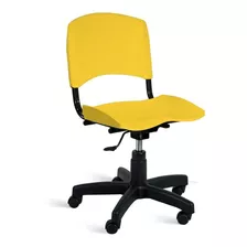 Cadeira Plástica Giratória A/e Amarelo Lara