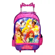 Mochila Infantil Princesas Rodinhas Bolsa Menina Escolar