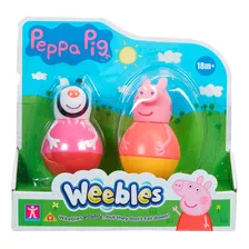 Bonecos Peppa Pig E Zoe Zebra - Pack 2 Personagens Weebles