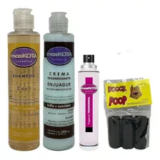Shampoo Maskota 2 En 1 +enjuague+fragancia+bolsita Para Caca