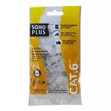 Conector Rj45 Cat.6 Macho De Passagem 35050296 Kit 10 Plugs