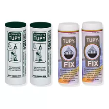 Kit 2 Corante Tupy Verde Tingir Tecido Roupa +2 Tupy Fixador