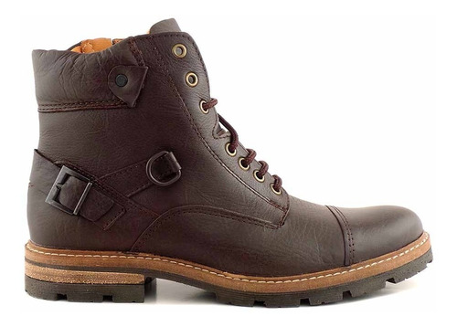 Borcego Bota Cuero Briganti Hombre Zapato Goma - Hcbo00917