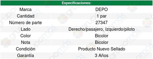 Par De Cuartos Depo Buick Century 1991 1992 1993 1994 1995 Foto 3