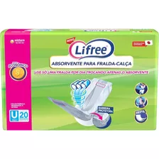 Absorvente Com Barreira Lifree Para Fralda-calça - 20 Unid