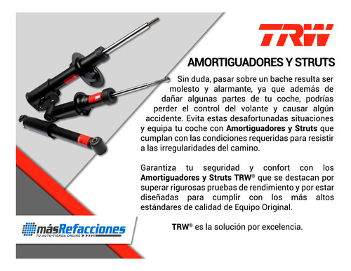 Par De Amortiguadores Gas Traseros S6 De 2016 A 2018 Trw Foto 4