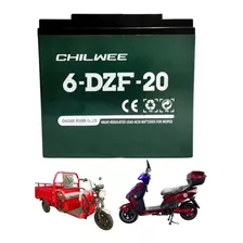 Baterias 12v 20ah Para Moto/ Triciclo Eléctrico (6-dfz-20) 