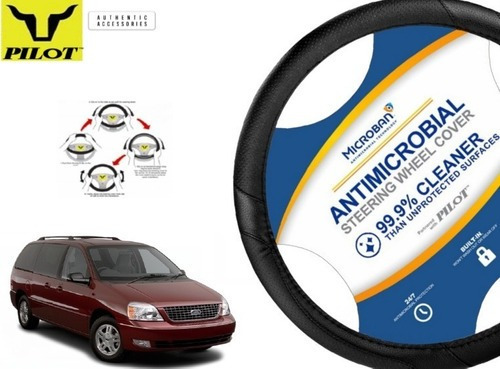 Funda Cubrevolante Negro Antimicrobial Ford Freestar 2004 Foto 2