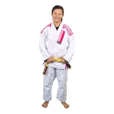 Kimono Jiu Jitsu Xtra-lite Infantil Branco Rosa Brazilcombat