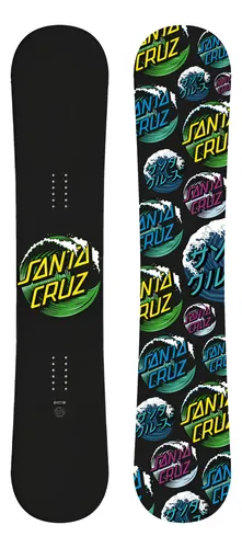 Tabla Snowboard Santa Cruz Wave Dot All Mountain Snow Free Negro 1.58 M