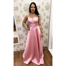 Vestido Rosê Rosa De Festa Longo Madrinha 
