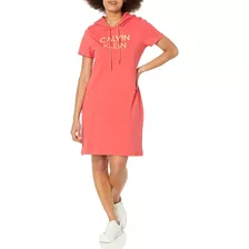 Vestido Calvin Klein Com Capuz Logo T-shirt Dress Watermelon