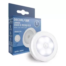 Lâmpada Luminária De Emergência Led Sensor Presença +3pilhas Cor 6500k