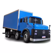 Caminhão Mb Terezona Bitruck Baú Madeira Mdf Miniatura